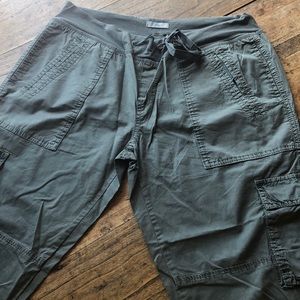 Joie green ctn lt wt cargo chino w/ drawstring